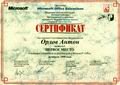 Сертификат за 1-е место